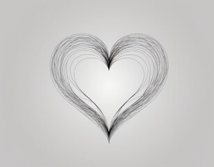 valentines day heart drawing , holiday illustration