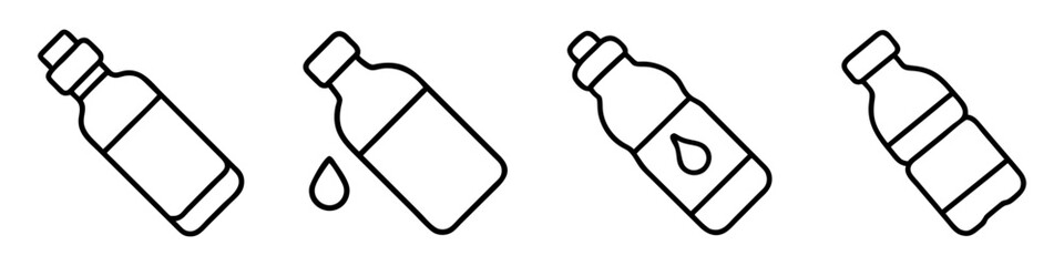 water bottle icon, foods line art, foods vector - simple black line art icon of water bottle perfect for logos, and foods -themed designs.