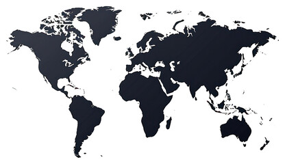 PNG World map countries representation illustration silhouette.