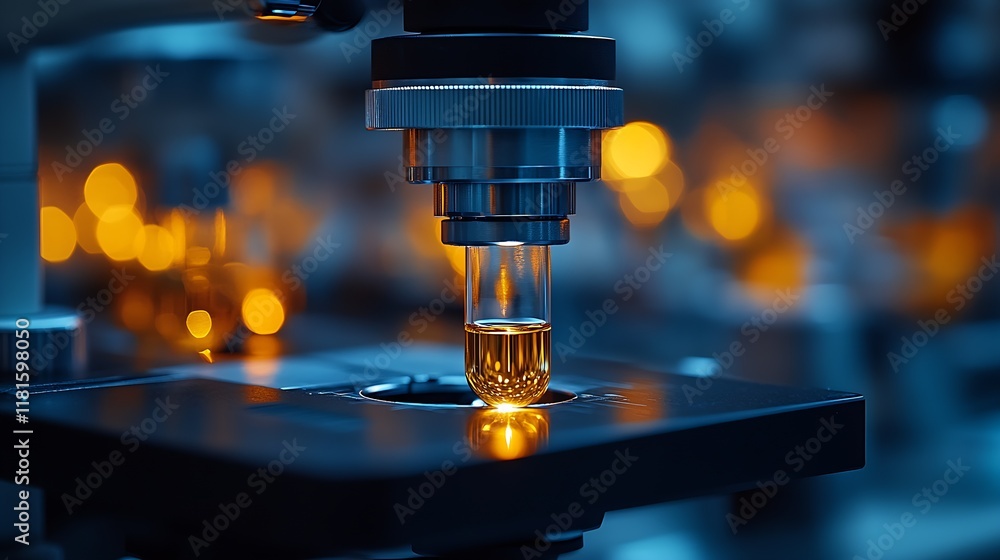 Leinwandbilder Advanced Laboratory Equipment with Focus on Microscope and Soft Bokeh Effect : Generative AI