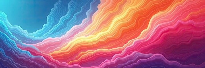 Fototapeta premium Abstract Waves of Vibrant Color Flowing Across a Textured Canvas