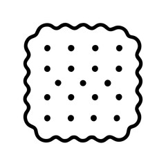 biscuit icon, foods line art, foods vector - simple black line art icon of biscuit perfect for logos, and foods -themed designs.