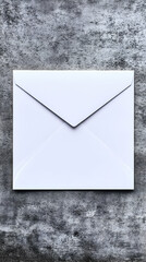 White Envelope on Gray Background Illustration
