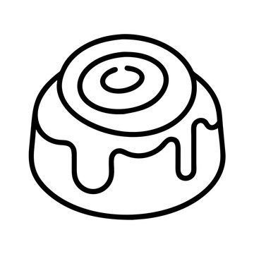 recommend clip art: cinnamon roll icon, foods line art, foods vector - simple black line art icon of cinnamon roll perfect for logos, and foods -themed designs.