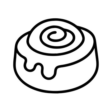 recommend clip art: cinnamon roll icon, foods line art, foods vector - simple black line art icon of cinnamon roll perfect for logos, and foods -themed designs.