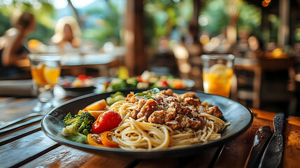 Spaghetti Meets Sausage: A Delicious Culinary Experience at a Restaurant