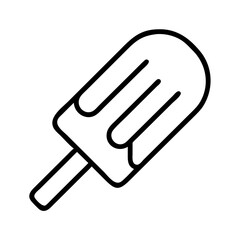 ice pop icon, foods line art, foods vector - simple black line art icon of ice pop perfect for logos, and foods -themed designs.
