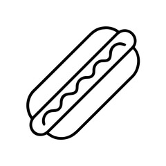 meatball sub icon, foods line art, foods vector - simple black line art icon of meatball sub perfect for logos, and foods -themed designs.