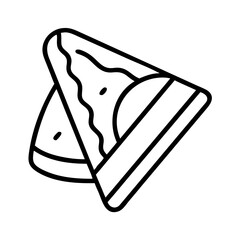 quesadilla icon, foods line art, foods vector - simple black line art icon of quesadilla perfect for logos, and foods -themed designs.