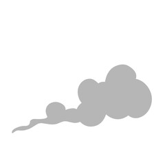 Cartoon Smoke Clouds  Vector White Aroma Or Toxic Steaming Vapor  Dust Steam