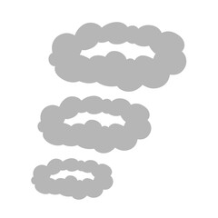 Cartoon Smoke Clouds  Vector White Aroma Or Toxic Steaming Vapor  Dust Steam