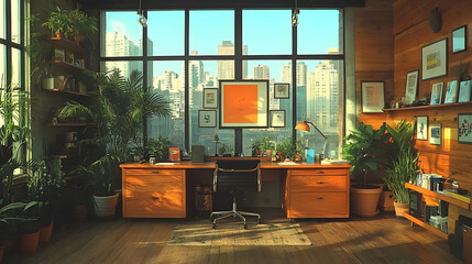 Home Office Setup Creates Productive & Inspiring Workspace Efficiently