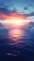 Fototapeta premium Gradient of blue tones with a minimalist aesthetic