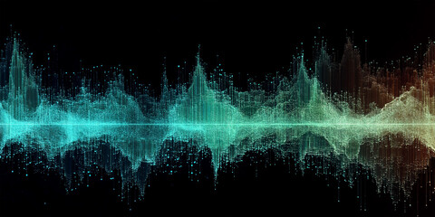 Digital Soundwave Symphony: Vibrant Frequencies of Light and Energy in Motion
