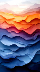 Gradient of blue tones with a minimalist aesthetic