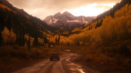 Autumnal Drive Through Colorado's Majestic Mountains