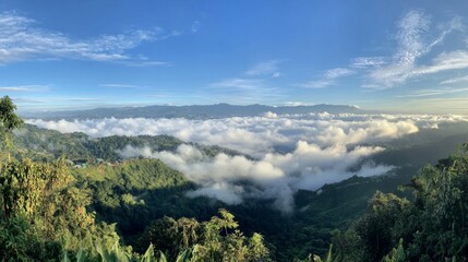 Majestic Mountain Cloudscape Panorama