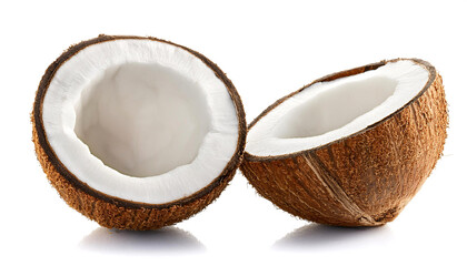 半分にカットされたココナッツ（Coconut cut in half）

