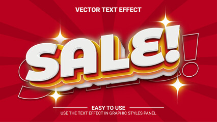 3d sale editable text effect