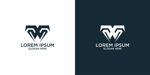 Initials M logo design. Initial Letter Logo.
