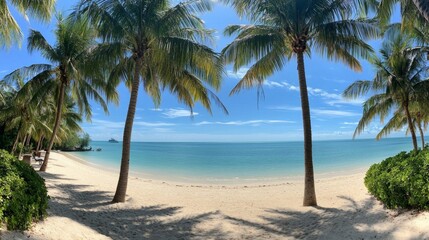 Tropical Beach Paradise: Serene Coastal View