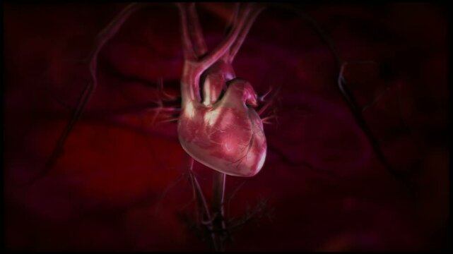 Heart beating fast. Loopable animation with the heartbeat sound. 
