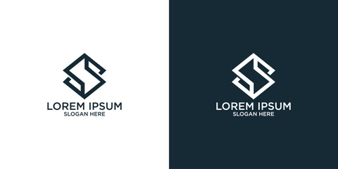 beautiful luxury letter SS monogram in infinity shape, elegant circular letter S and S logo template
