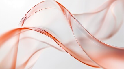Naklejka premium Soft flowing waves of translucent fabric creating a serene and abstract visual experience