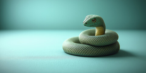 Emerald Coil: The Serene Majesty of a Resting Serpent