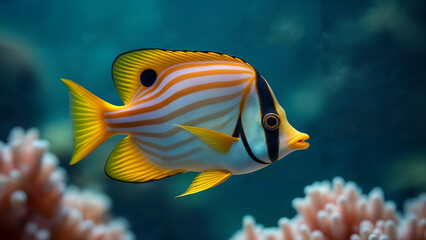 Obraz premium Vibrant Sailfin Tang in the Ocean