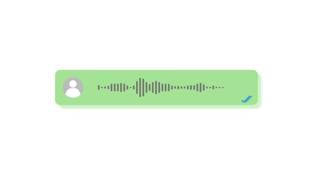 Voice Chat Animation Voice Chat, Audio Calls, and Conversations Audio voice message animation white background 4K animated