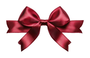 Naklejka premium Bright red satin bow with elegant ribbon loops, gift decoration, festive ornament, holiday wrapping, and luxury celebration design isolated on transparent background