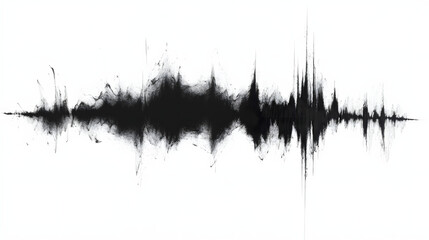 
Sound wave pattern (easily editable file) On a white background.