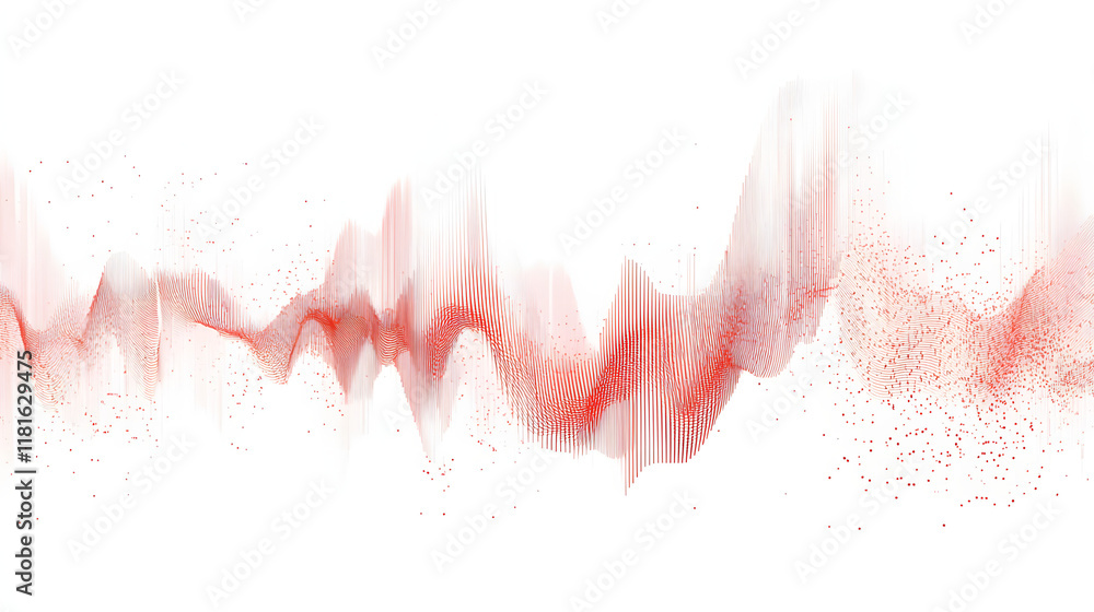 Poster sound wave pattern (easily editable file) on a white background.
