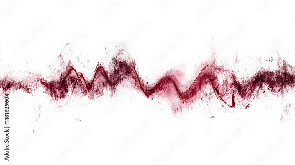 Poster sound wave pattern (easily editable file) on a white background.