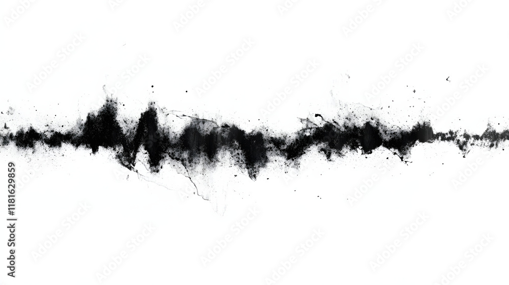 Poster sound wave pattern (easily editable file) on a white background.
