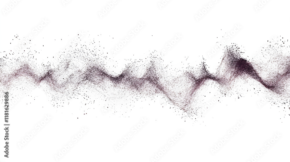 Poster sound wave pattern (easily editable file) on a white background.