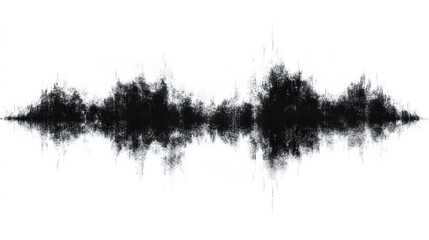 
Sound wave pattern (easily editable file) On a white background.