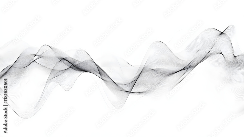 Poster 
Sound wave pattern (easily editable file) On a white background.