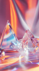 pink crystal objects