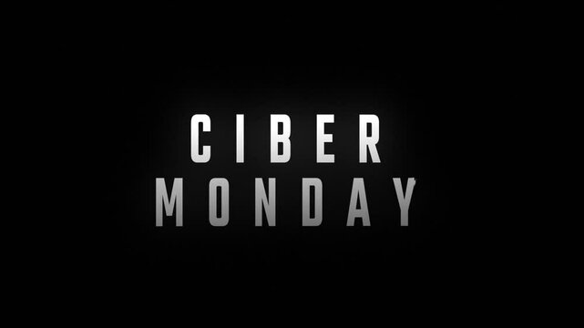 cyber monday glitch animated text 