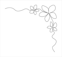 One continuous line drawing of page corner or book corner . single line illustration of page corner.  page corner illustration. editable vector