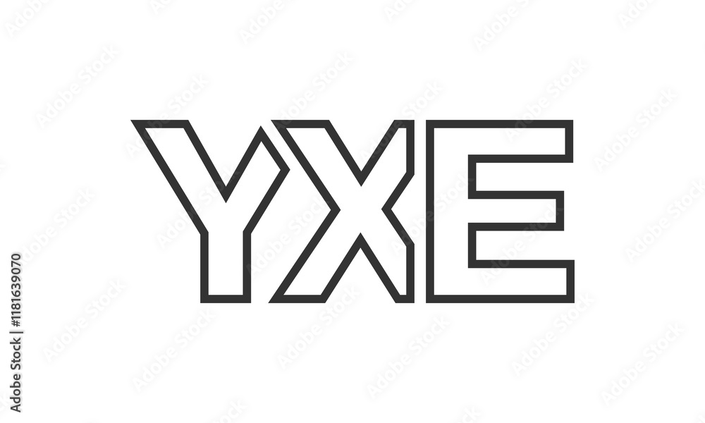 Fototapete yxe logo design template with strong and modern bold text. initial based vector logotype featuring s