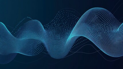 Mesmerizing Abstract Wave Structure: A Futuristic Digital Art Display