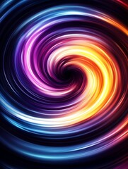 Obraz premium Energetic Spiral of Vivid Colors in Futuristic and Artistic Design : Generative AI
