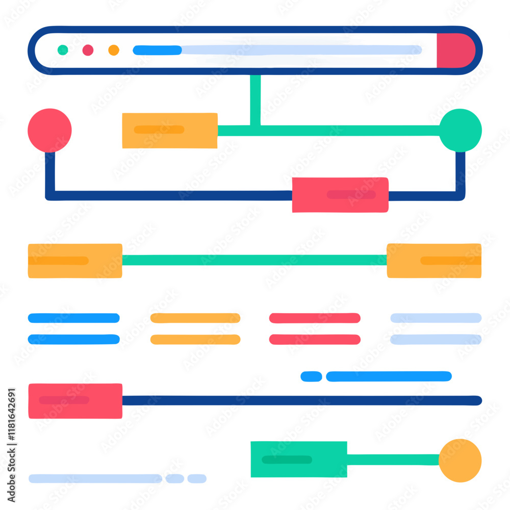 Poster a colorful gantt chart displays a detailed overview of task completions and milestones within a proj