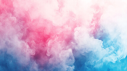 Fototapeta premium Colorful smoke blending in shades of pink and blue in an abstract composition