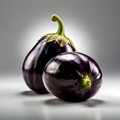 eggplants isolated on white background