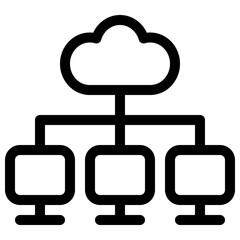 Cloud network icon