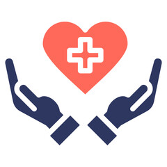 Obraz premium Healthcare glyph color icon